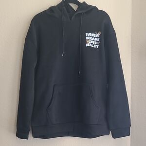 Classic Black Hoodie with Inspirational Print